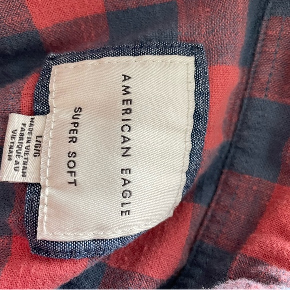 American Eagle men’s flannel, plaid. Size L - Picture 5 of 6
